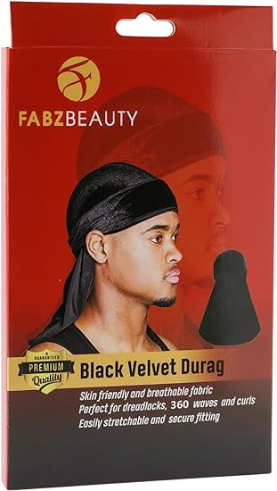 Luxury Black Velvet Durag