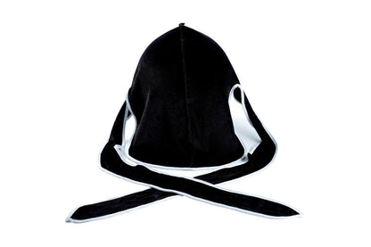 Luxury Black Velvet Durag with White Border