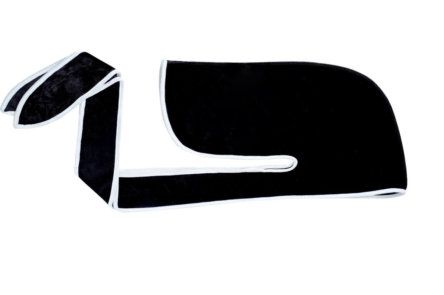 Luxury Black Velvet Durag with White Border